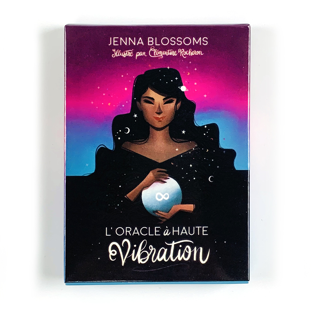 Tarot Cards Deck With Guidebook - 高周波オラクル - 44枚カードのフランス語オラクルデッキ、宇宙エネルギーと周波数ヒーリング、スピリチュアルな調整に最適
