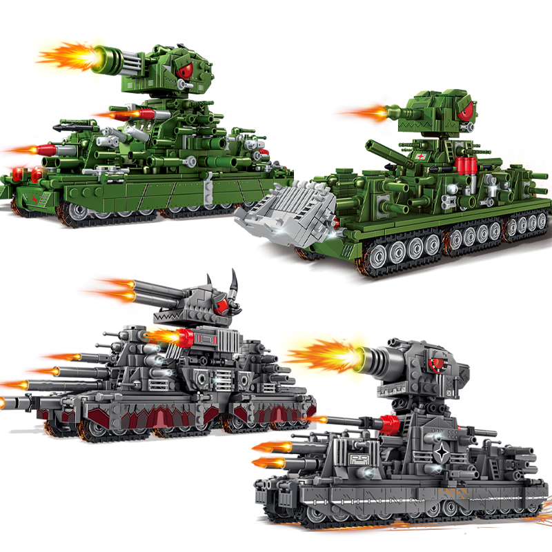 Lego Compatible Military Tank - 戦車世界漫画モデルビルディングブロックセット KV44 カールモンスター戦車と究極のリヴァイアサン軍用装甲車両戦争レンガ