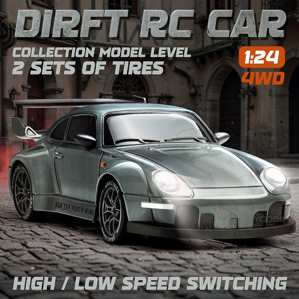 Rc Drift Car 1 24 Scale 4Wd - 2.4GリモコンRCドリフトレーシング1:24スケールRCカー、20+km/h高速レーシング4WD車両モデル、子供、男の子、キッズギフト
