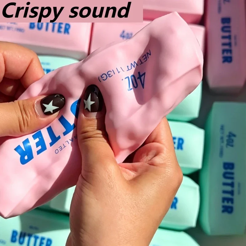 Building Blocks - バタースティック型スクイッシー ストレスボール フィジェットトイ クランチースクイーズトイ 丸いブロック入り ASMR