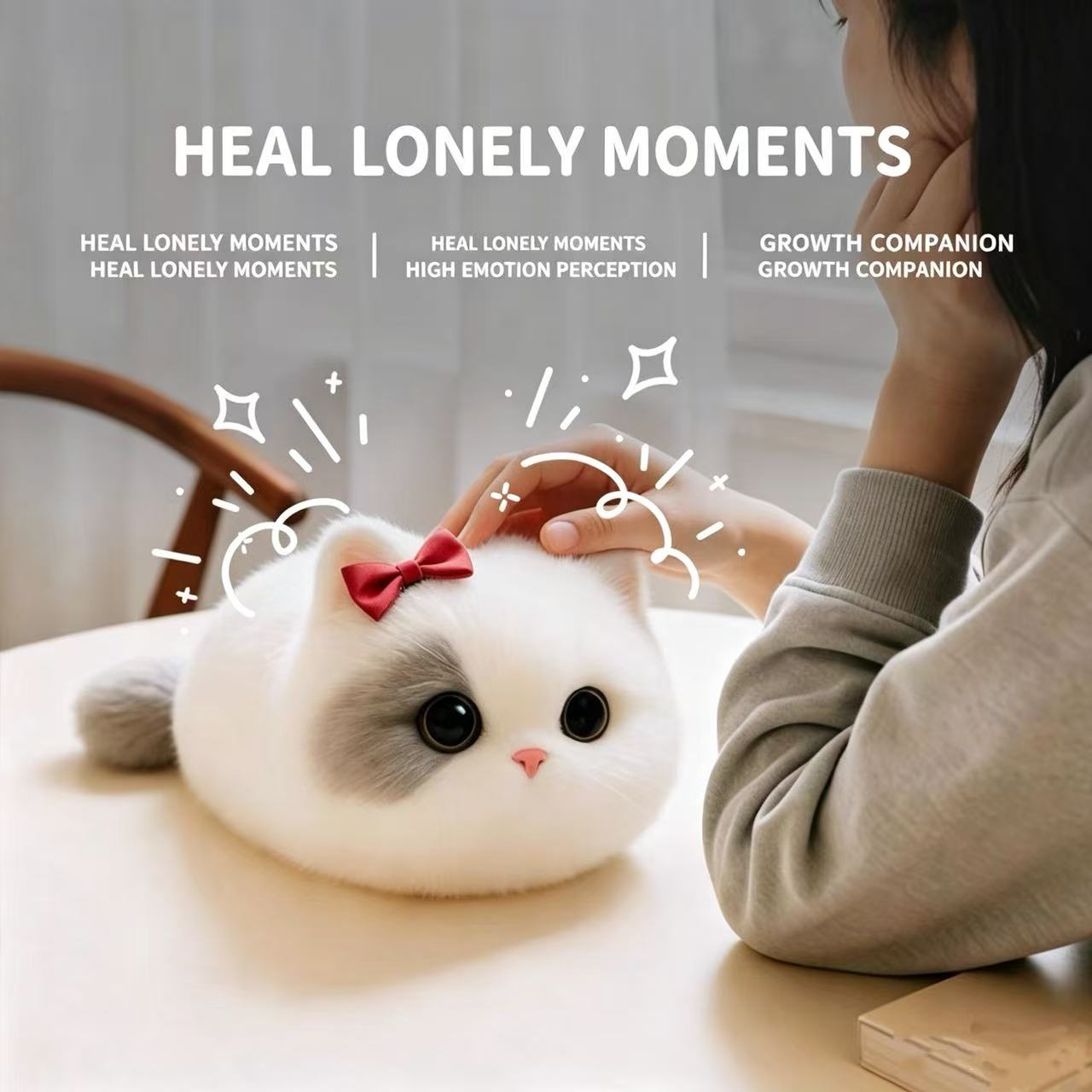 Remote Control Toys - ワルル AIキュートペットは、女の子や子供に適した感情表現豊かなおもちゃで、ぬいぐるみ犬の玩具を模したものです。