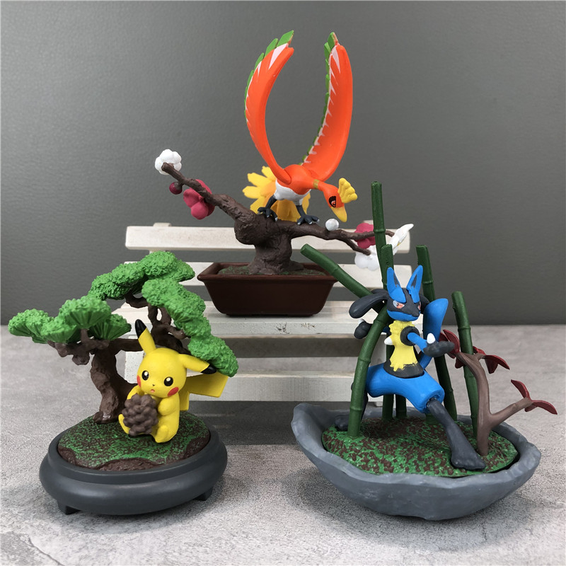 Anime Action Figure Blind Box - ReMent ポケモン盆栽コレクション ブラインドボックス ピカチュウ マウイル ホーオー