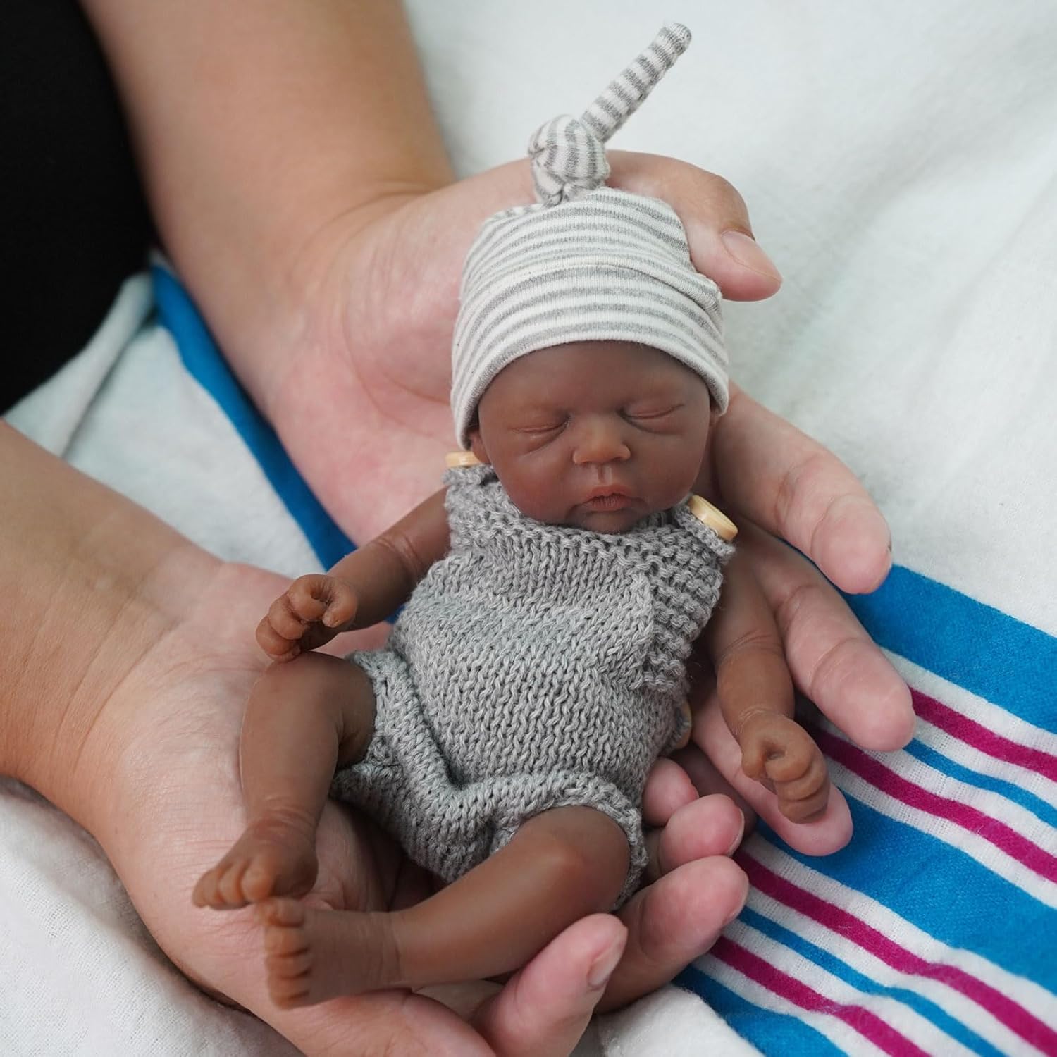 リボーンベビードール 7 インチフルシリコーンボディ黒ベビー - Reborn Baby Doll Silicone Realistic のレビューと価格
