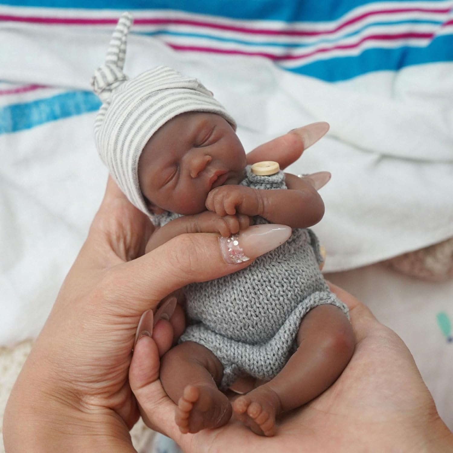 リボーンベビードール 7 インチフルシリコーンボディ黒ベビー - Reborn Baby Doll Silicone Realistic のレビューと価格