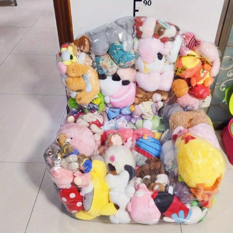 大容量透明PVCソファおもちゃ収納バッグ、ダブルジッパーで簡 - Dolls のレビューと価格