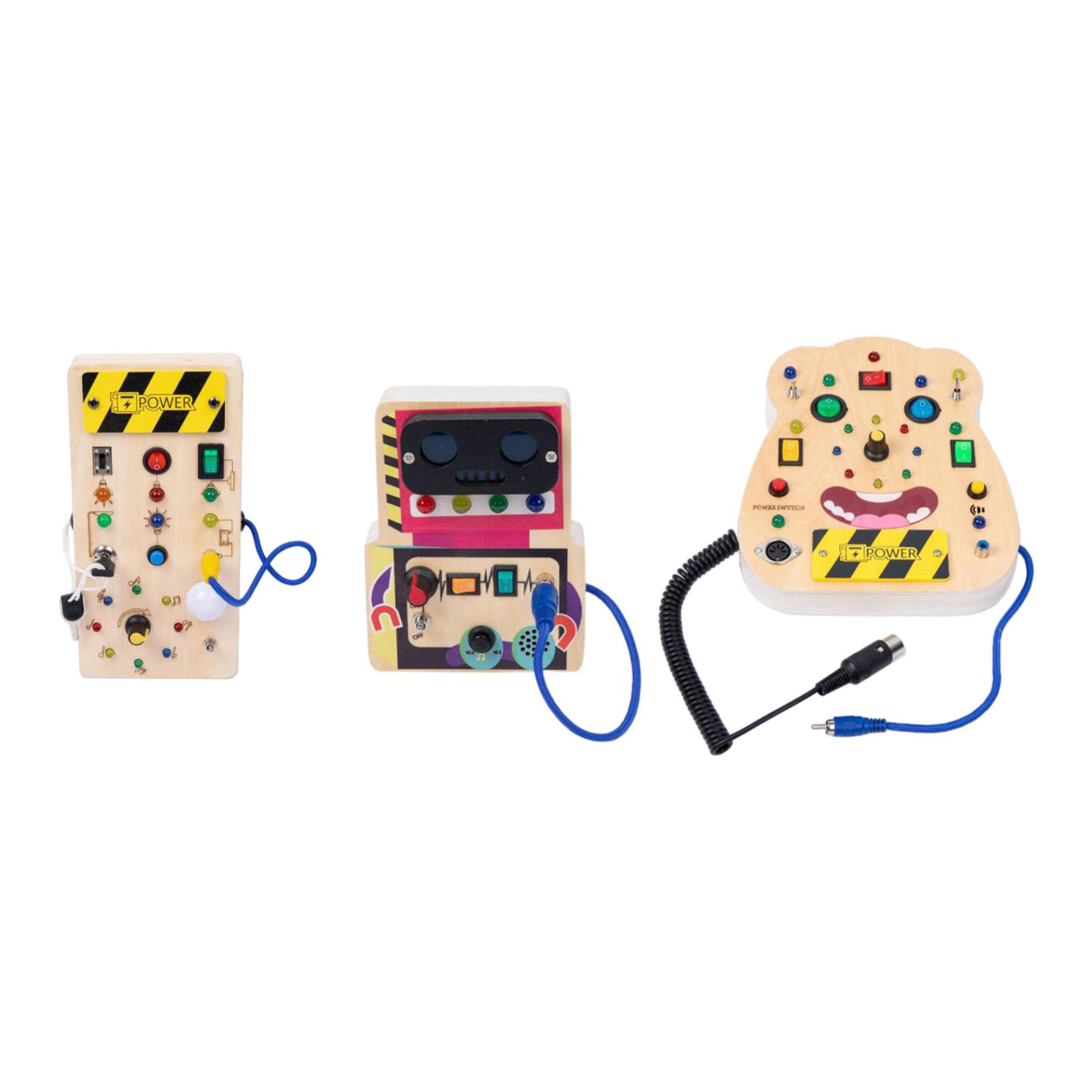 LED木製感覚ボード 幼児向け学習認知LEDモンテッソーリ  - Montessori Wooden Busy Board Toddler のレビューと価格