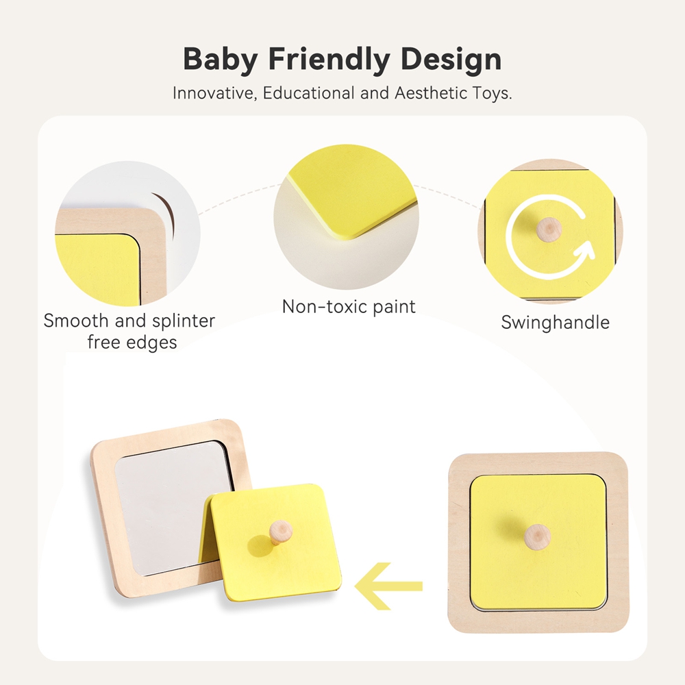 モンテッソーリ木製ミラーパズルビジーボード早期教育感覚玩具セ - Montessori Wooden Busy Board Toddler のレビューと価格