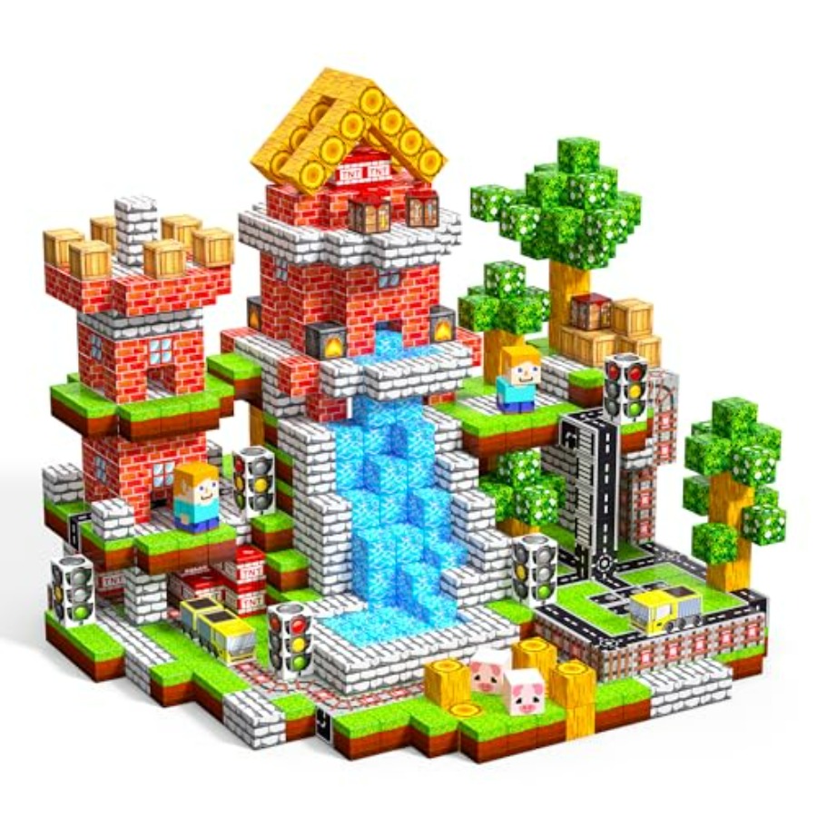 100個入りマグネットブロック、0.8インチ磁気ビルディング - Magnetic Building Tiles Set 100Pcs のレビューと価格