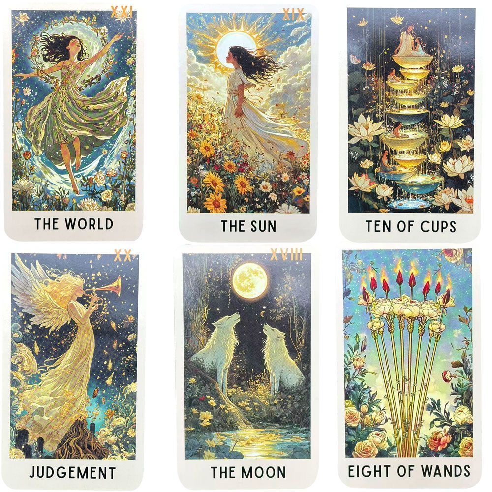78枚の謎めいたブルームタロットカード、完全なオラクルデッキ - Tarot Cards Deck With Guidebook のレビューと価格